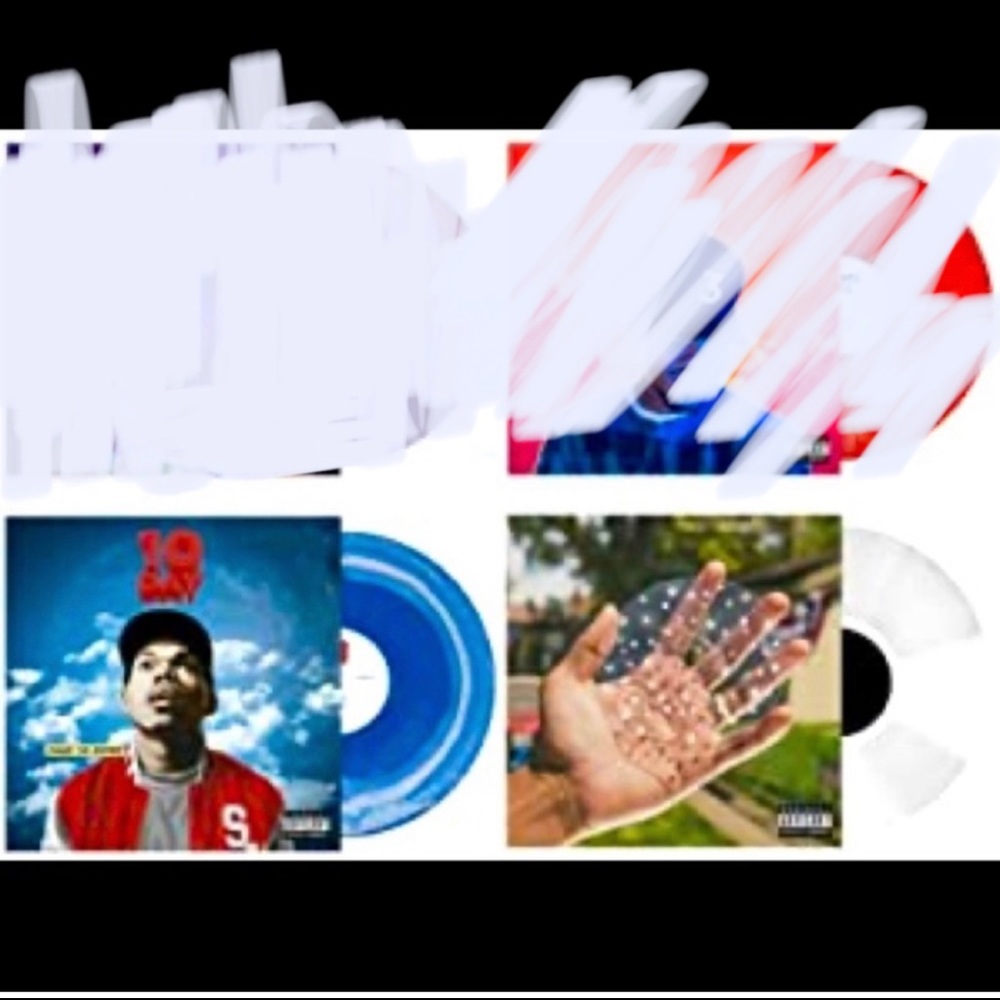chance the rapper vinyl record bundle 2 10 day big day color swirl RARE colorful